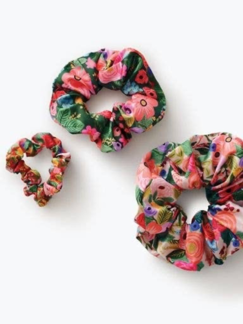 NWT Rifle Paper Co Garden Party Scrunchie Set of 3
